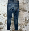 Amiri Purple Old English Spell Dark Blue Denim Jeans Sz 32