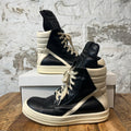 Rick Owens High Geobasket Black Milk Sneaker Sz 7 (40)