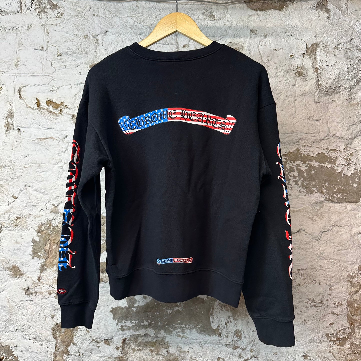 Chrome Hearts Matty Boy USA Scroll Crewneck Black Sz M