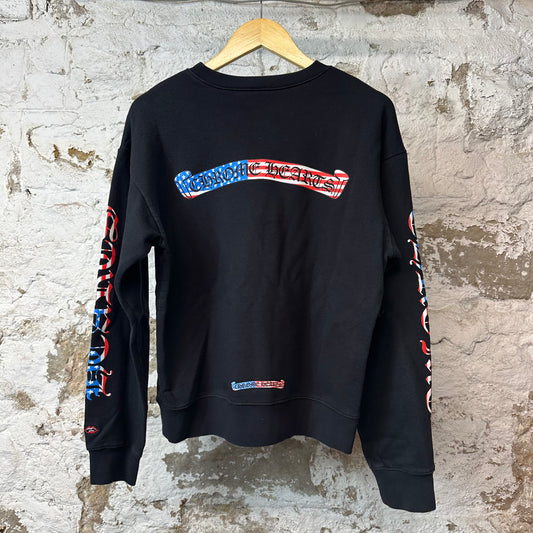 Chrome Hearts Matty Boy USA Scroll Crewneck Black Sz M