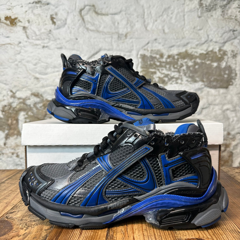 Balenciaga Runner Black Blue Grey Sneaker Sz 7 (40)