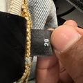 Amiri MX1 Black Leather Blue Denim Jeans Sz 29