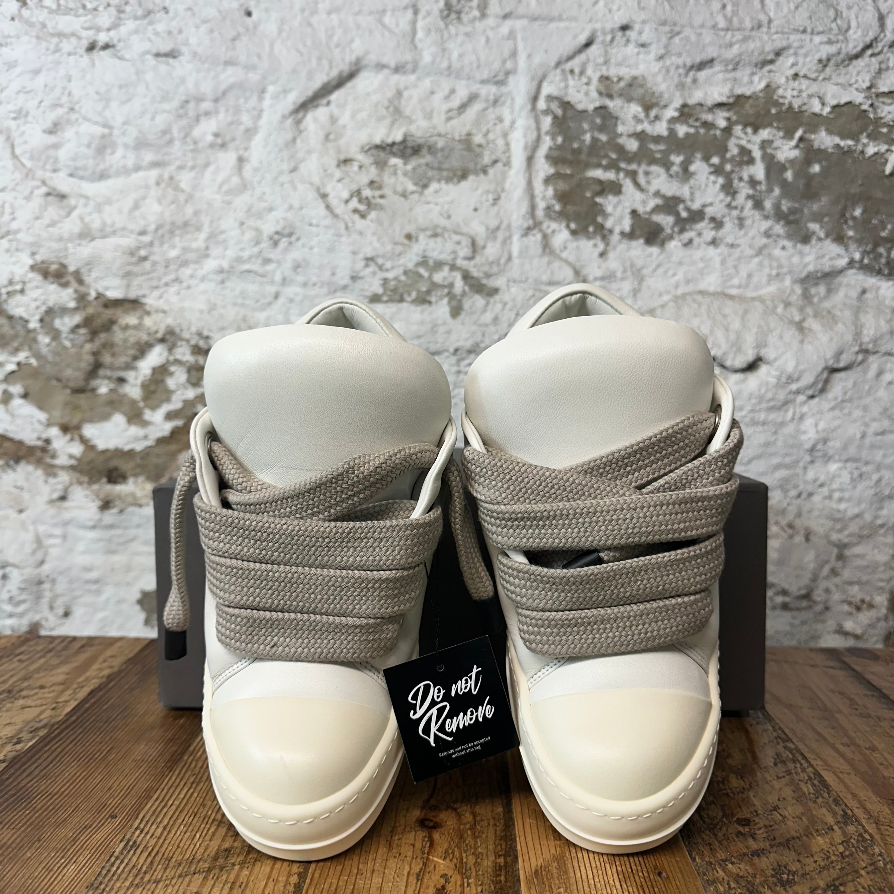 Rick Owens Jumbo Lace Puffer Low White Sneaker Sz 6 (38) DS – The