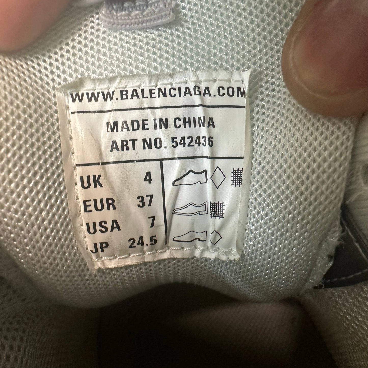 Balenciaga Track Runner White Pastel Sneaker Sz 5 (37)