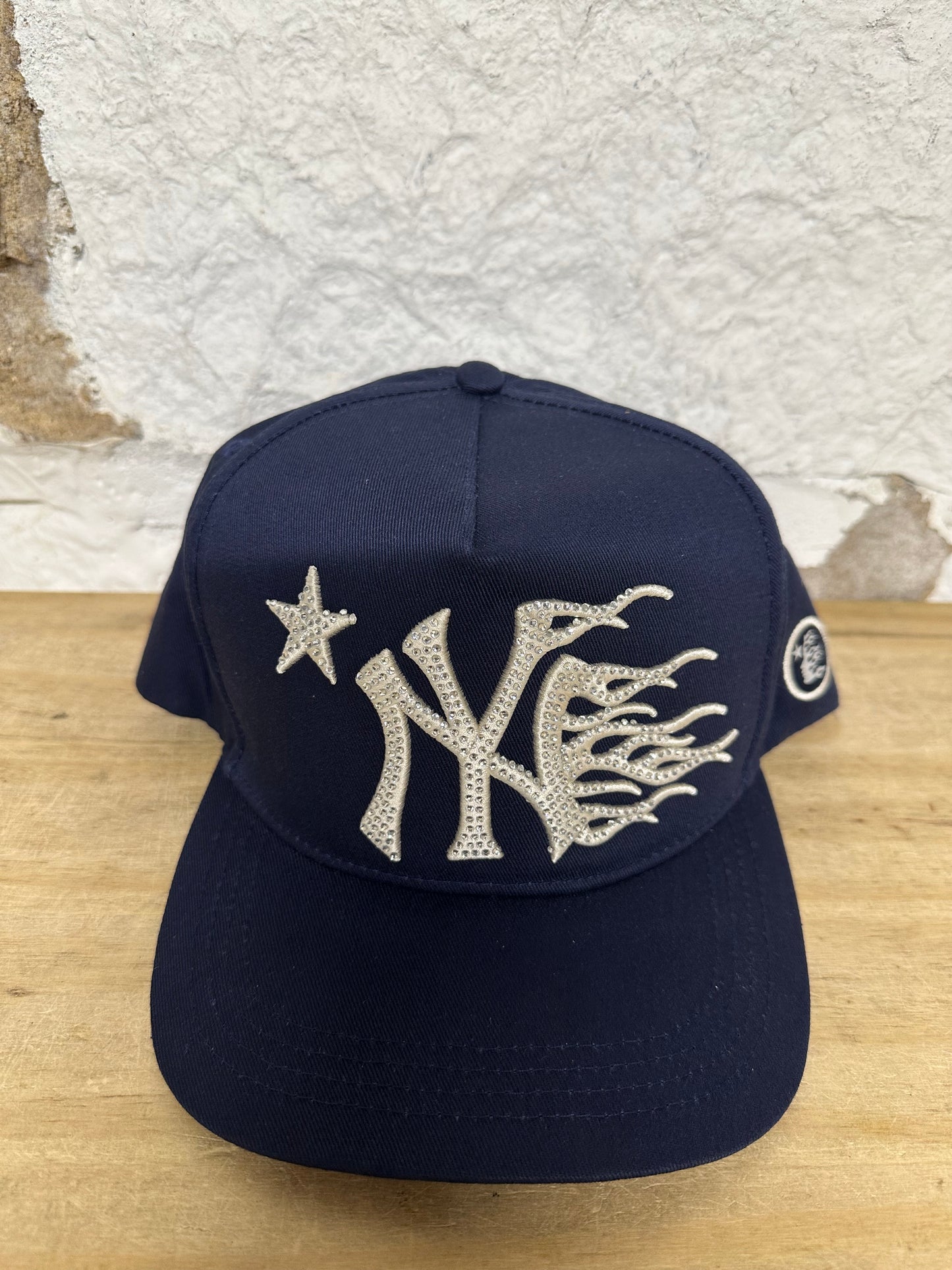 Hellstar NY Yankees Navy Rhinestone Snapback Hat DS