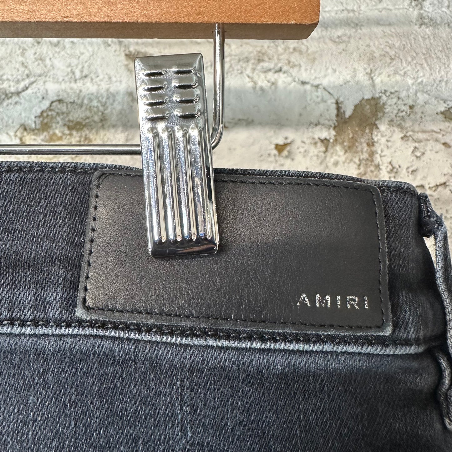 Amiri MX1 Cracked Blue Black Denim Jeans Sz 36