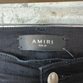 Amiri MX1 Camo Patch Black Denim Jeans Sz 29