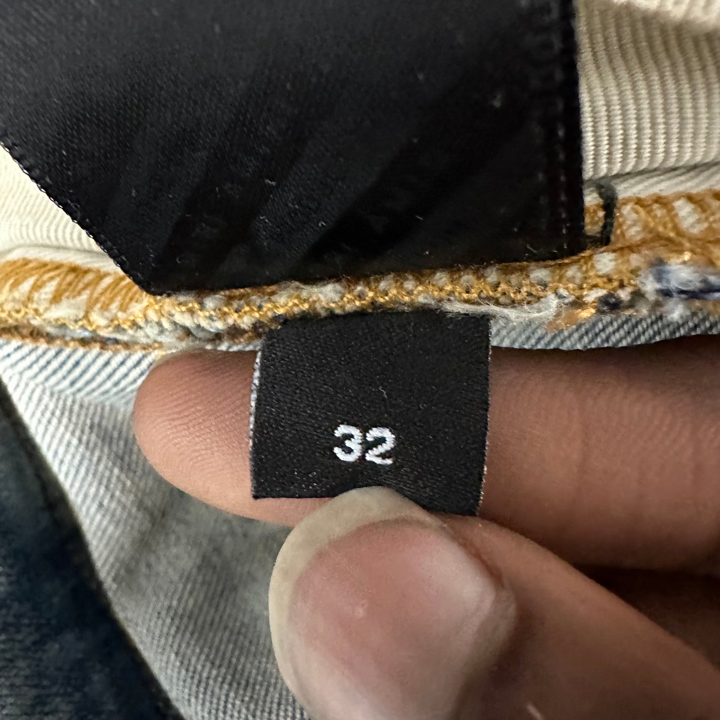 Amiri Plain Distressed Blue Denim Jeans Sz 32
