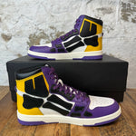 Amiri Black Skeleton Lakers High Sneaker Sz 9 (42) DS