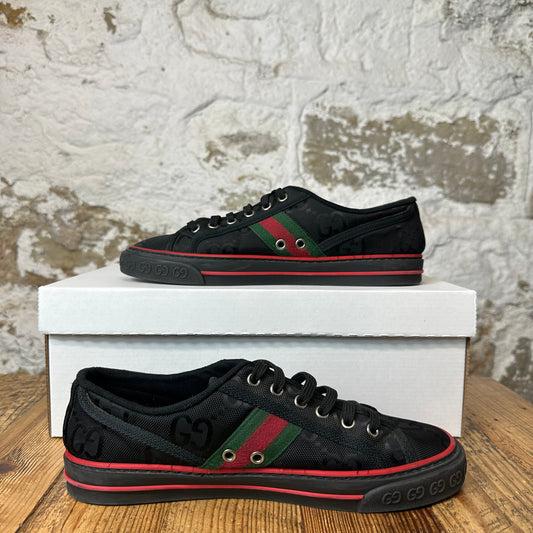 Gucci Tennis 1977 Black Monogram Sneaker Sz 7 (40)