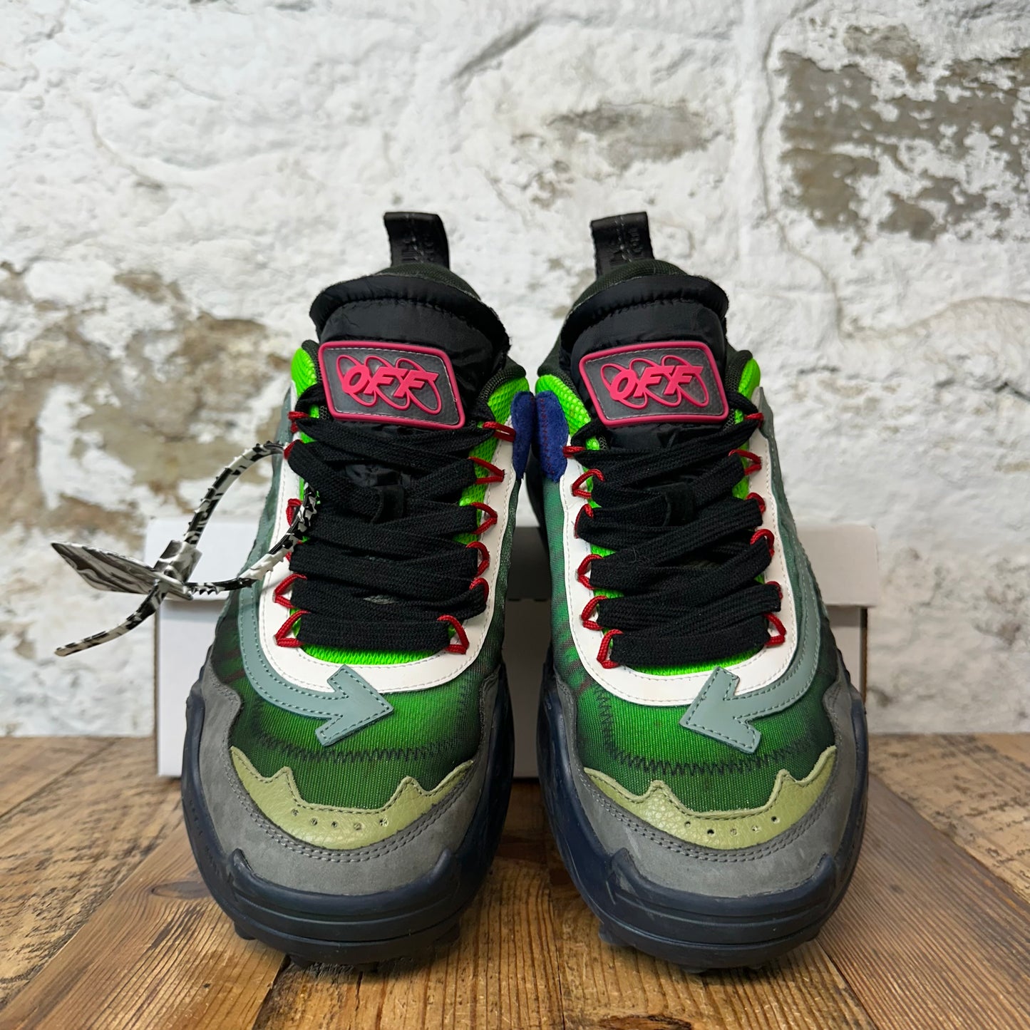 Off White ODSY 1000 Green Black Sneaker Sz 9 (42)