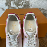 Louis Vuitton Pink White Monogram White Low Sz 7 (38LV)