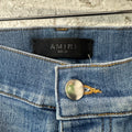 Amiri MX2 Green Brown Paisley Blue Denim Jeans Sz 38