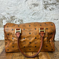 MCM Cognac Boston Bag