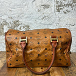 MCM Cognac Boston Bag