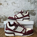 Louis Vuitton Burgundy White Trainer Sneaker Sz 9 (7.5LV)