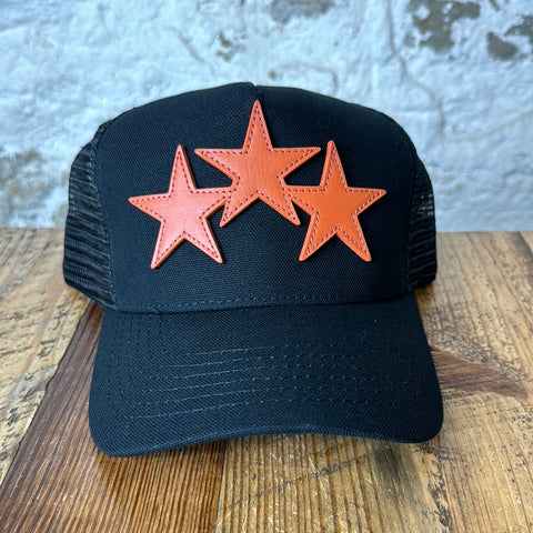 Amiri Orange Star Black Trucker Hat DS