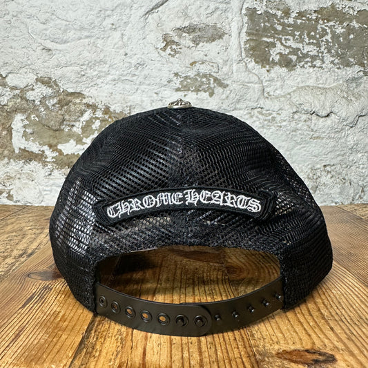 Chrome Hearts St. Barths Orange Cemetery Black Trucker Hat DS