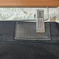 Amiri MX1 Brown Suede Black Denim Jeans Sz 30