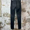 Amiri MX1 Cream Suede Black Denim Jeans Sz 30