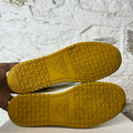 Prada Downtown Leather Yellow White Sneaker Sz 10
