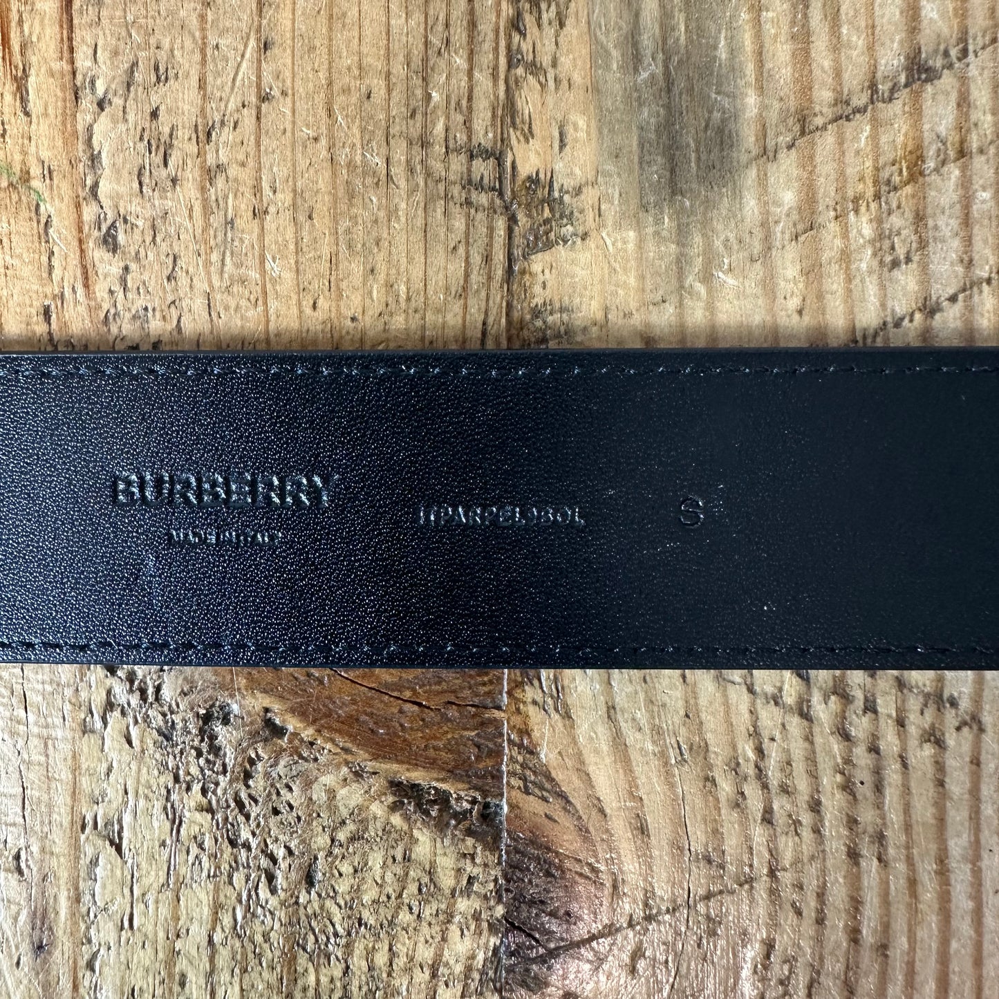 Burberry Gold TB Plaid Belt Sz (85/34)