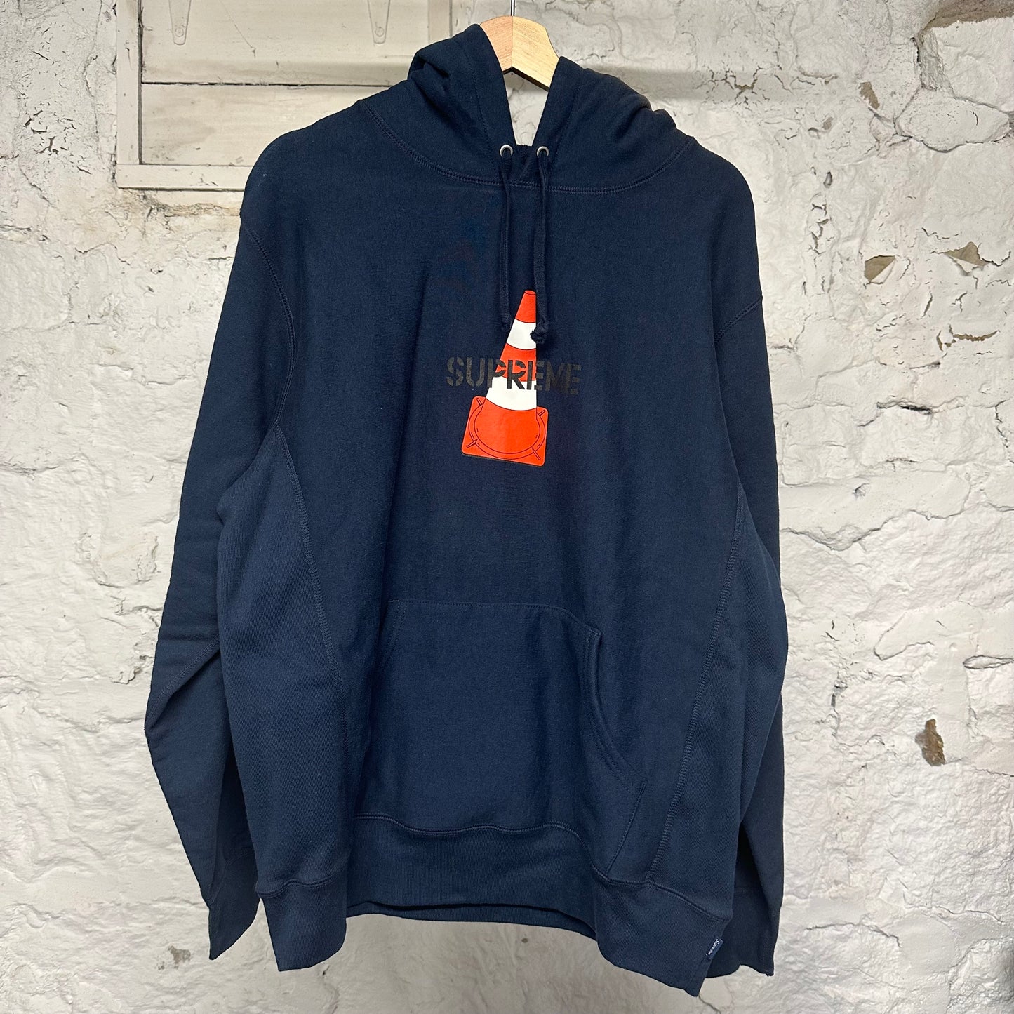 Supreme Cone Hoodie Navy Sz L