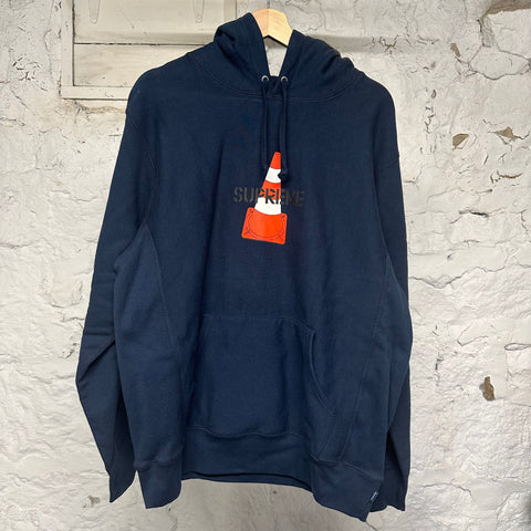 Supreme Cone Hoodie Navy Sz L