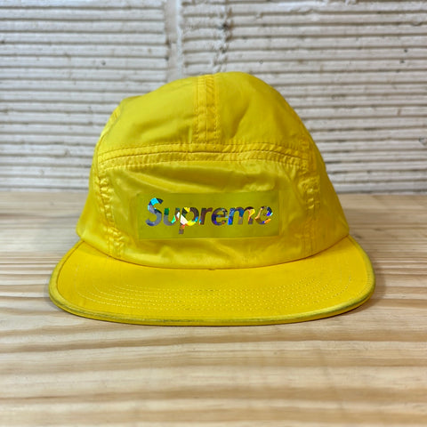 Supreme Holographic Logo Camp Cap Yellow Hat