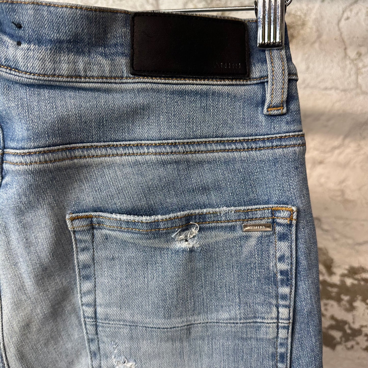 Amiri MX1 Blue Tie Dye Blue Denim Jeans Sz 30