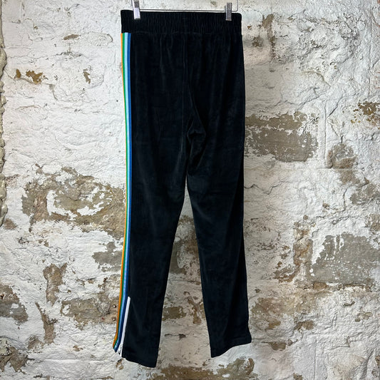 Palm Angels Rainbow Velour Track Pants Black Sz S