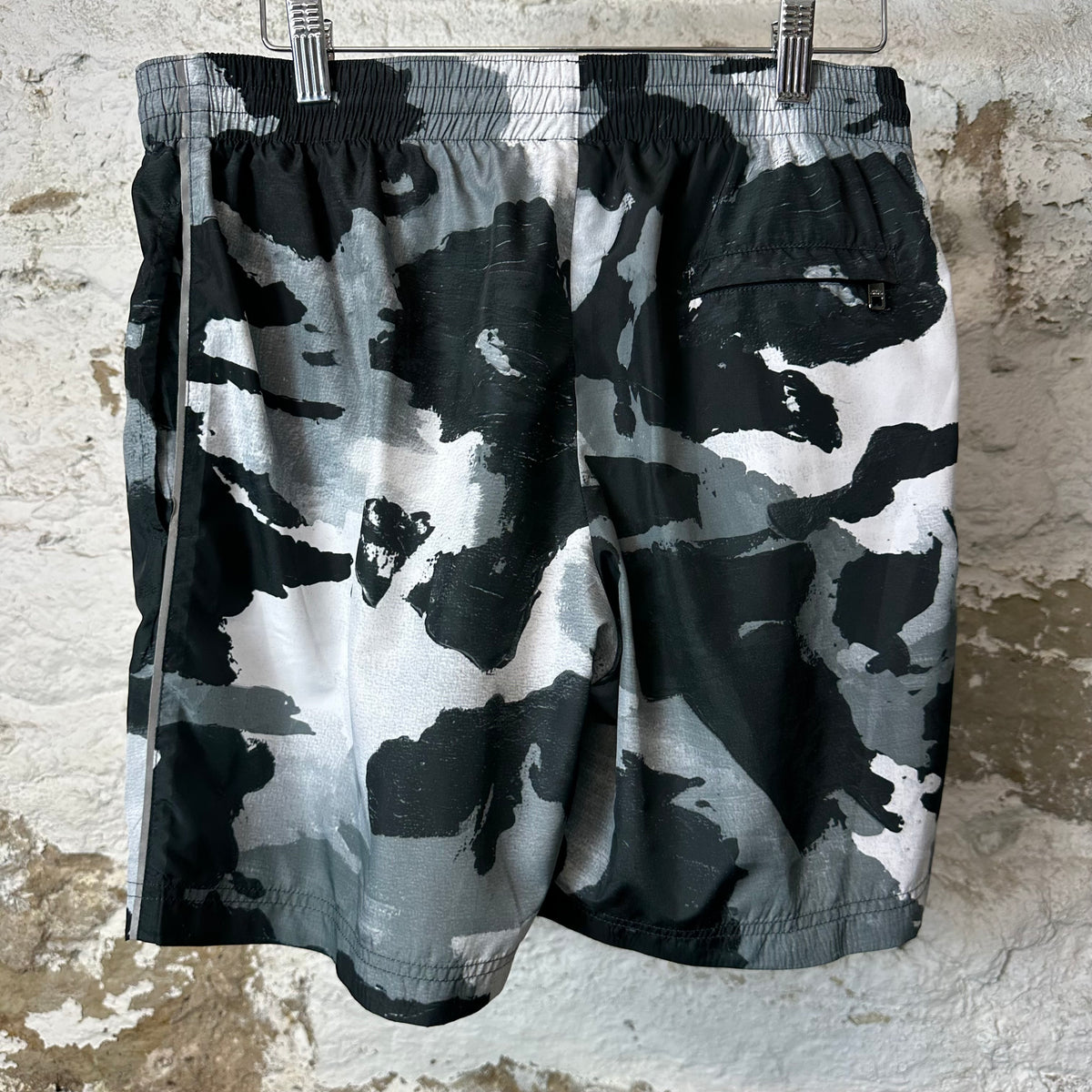 Dolce Gabbana Black White Camo Swim Trunks Sz S