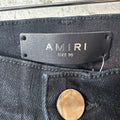 Amiri Cheetah Print Thrasher Black Denim Jeans Sz 30