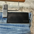 Amiri MX1 Cream Woven Core Logo Blue Denim Jeans Sz 33