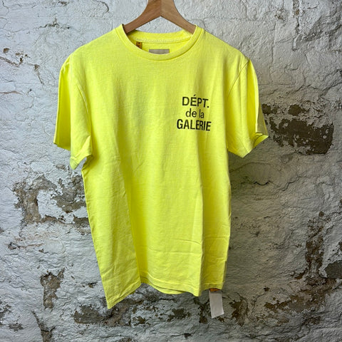Gallery Dept Black Logo Yellow T-shirt Sz S DS