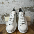 Alexander Mcqueen Black Studded Tab White Sneaker Sz 8 (41)