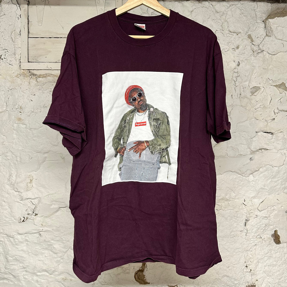Supreme Andre 3000 Maroon T-Shirt Sz XL