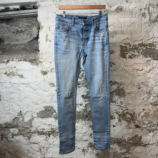 Amiri Plain Blue Denim Jeans Sz 32