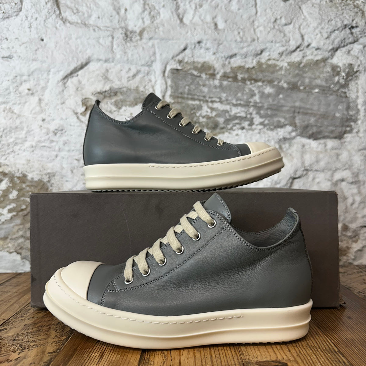 Rick Owens Washed Indigo Milk Sneaker Sz 6 (38)