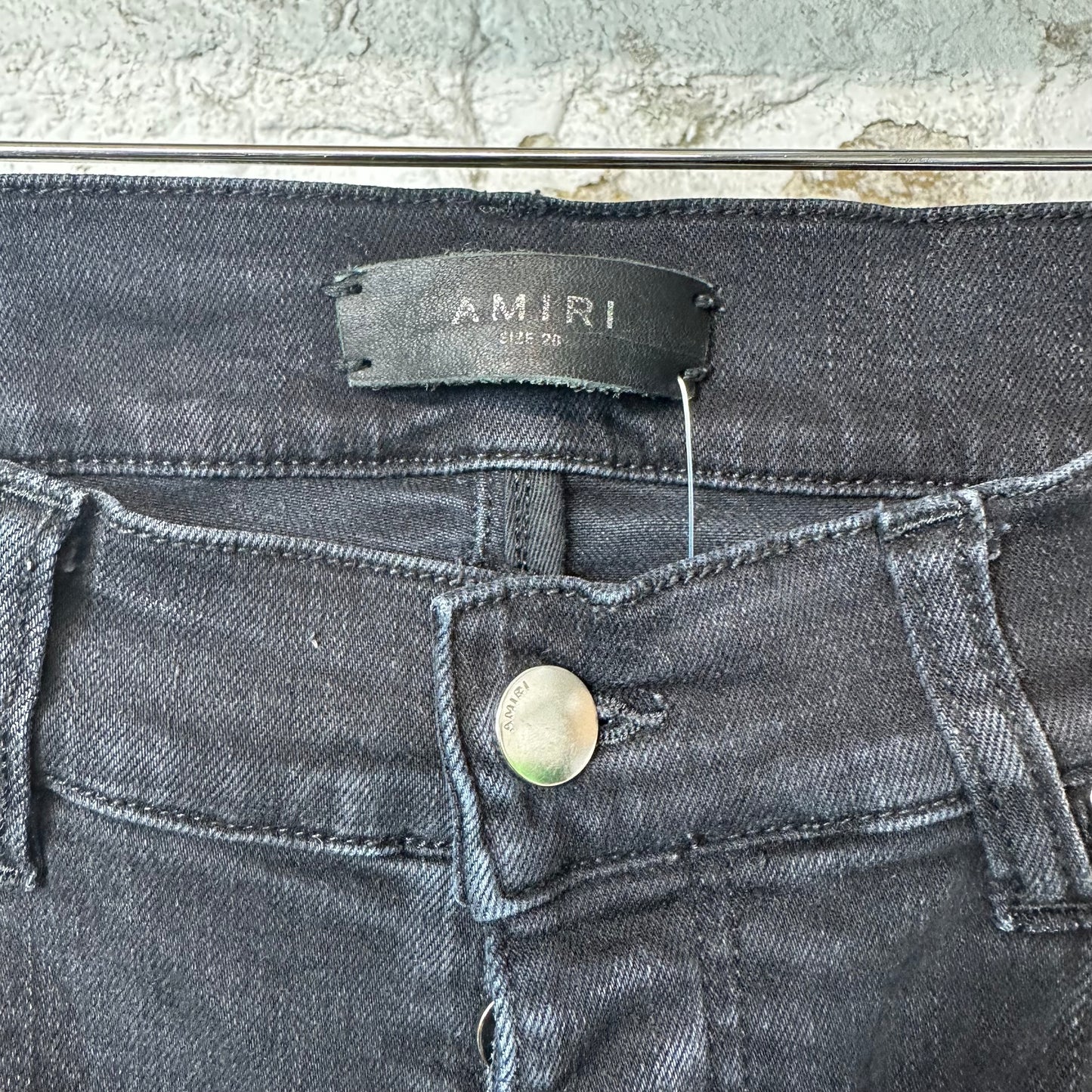 Amiri Paint Splatter Plain Black Denim Jeans Sz 28