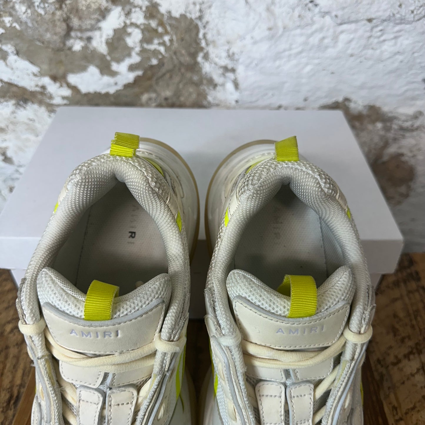 Amiri Cream White Yellow Bone Runner Sneaker Sz 10 (43)