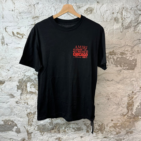 Amiri Chicago Flagship T-shirt Black Sz XS