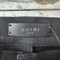 Amiri MX1 Black Paisley Thrasher Black Denim Jeans Sz 38