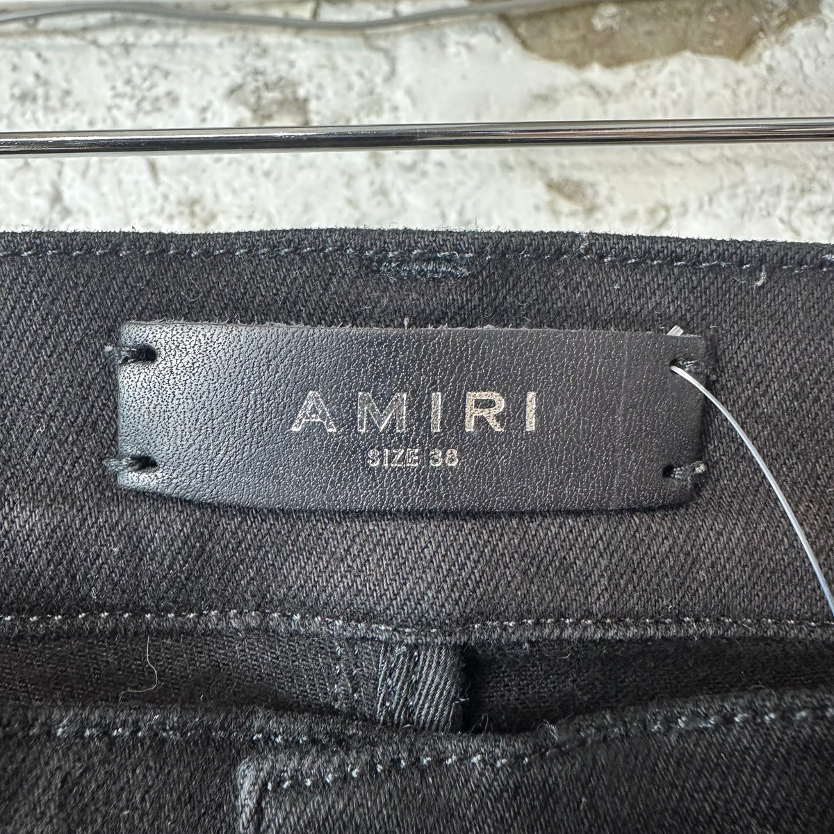 Amiri MX1 Black Paisley Thrasher Black Denim Jeans Sz 38