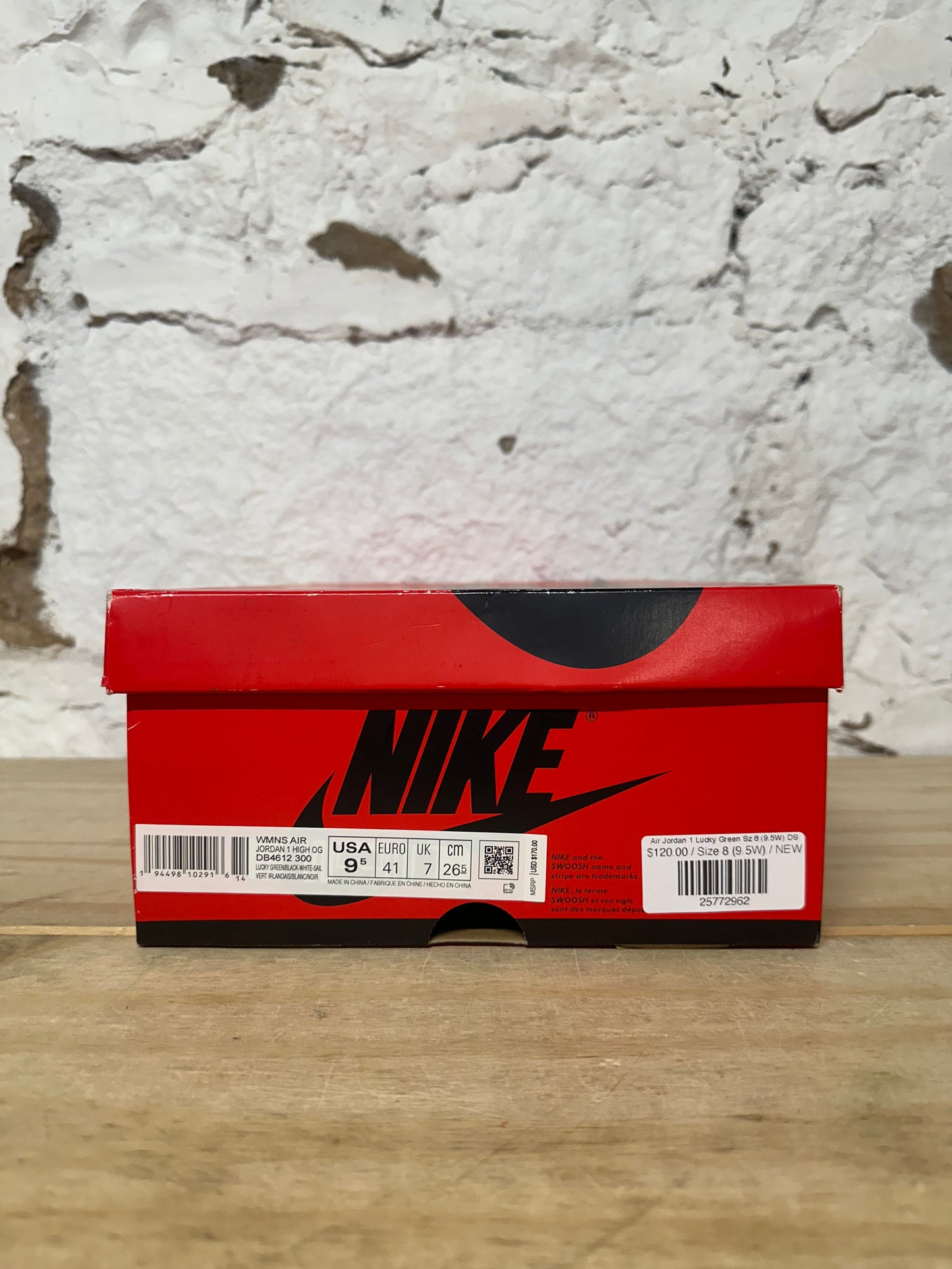 Air Jordan 1 Lucky Green Sz 8 (9.5W) DS