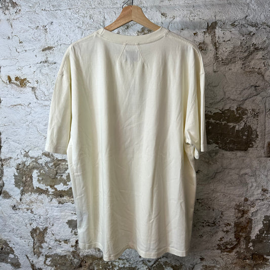 Rhude Eagle Spellout Cream T-Shirt Sz L