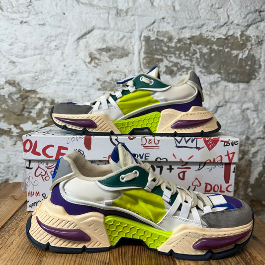 Dolce Gabbana Multicolor Air Master White Sneaker Sz 11 (44)