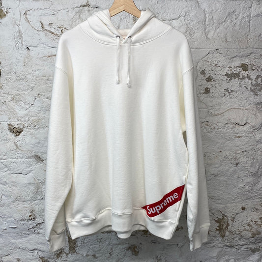 Supreme Corner Label Hoodie White Sz XL DS