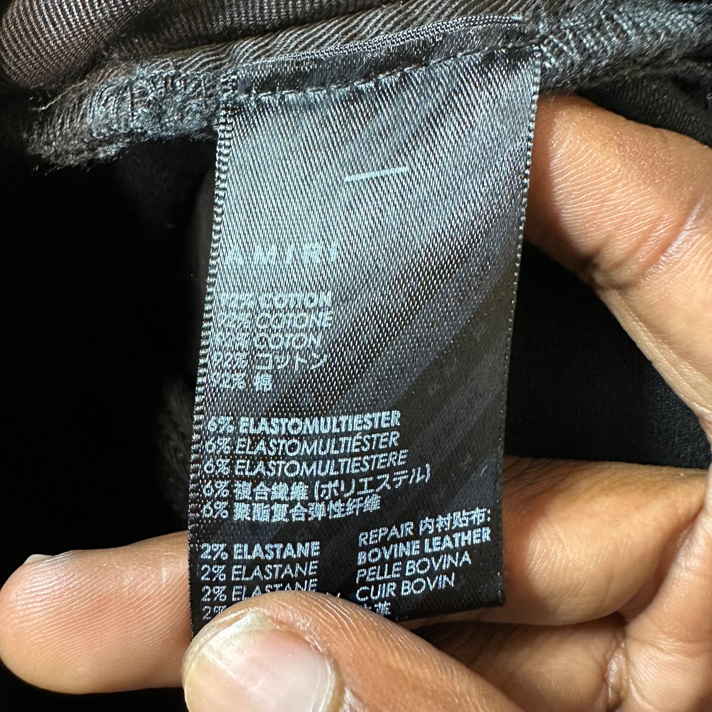 Amiri MX1 Camo Patch Black Denim Jeans Sz 31