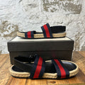 Gucci Navy Red Capri Sandals Sz 10